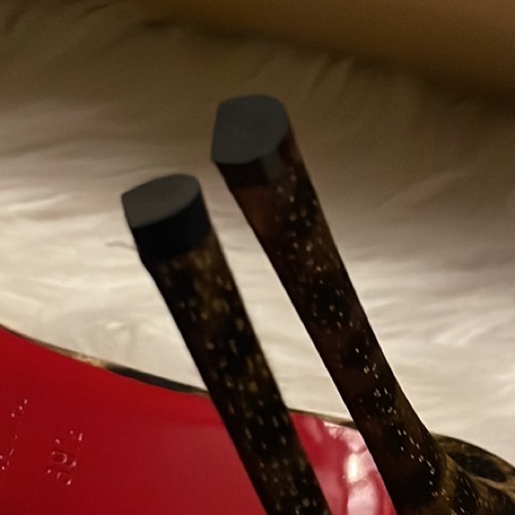 Christian Louboutin Leopard “Fetish Peep 130” Heels - Picture 7 of 13